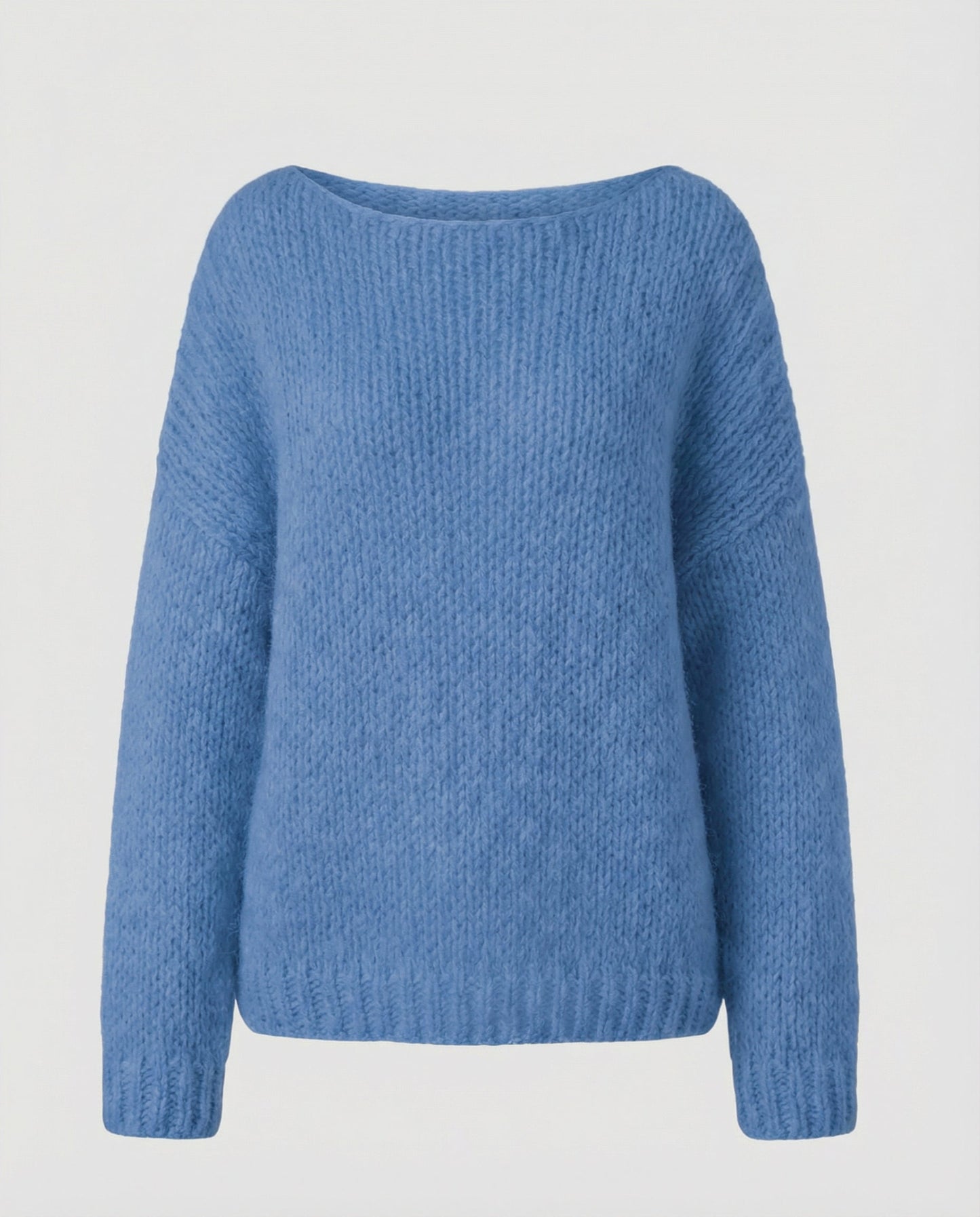 Damen Oversized Pullover U-Ausschnitt