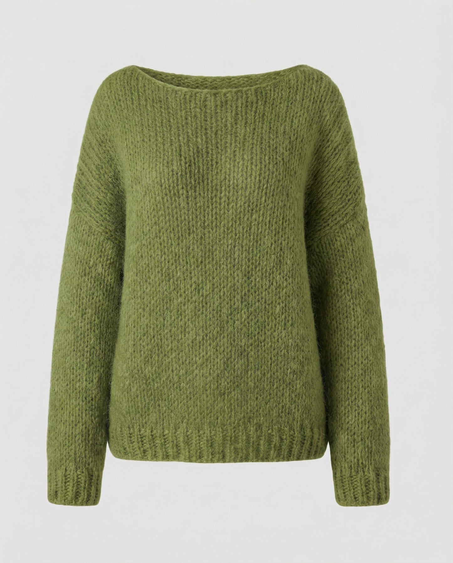 Damen Oversized Pullover U-Ausschnitt