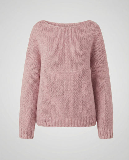 Damen Oversized Pullover U-Ausschnitt