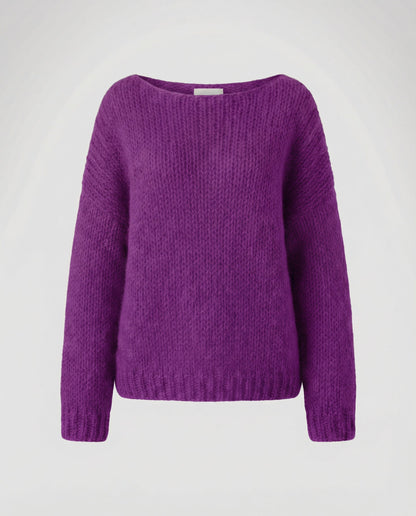 Damen Oversized Pullover U-Ausschnitt