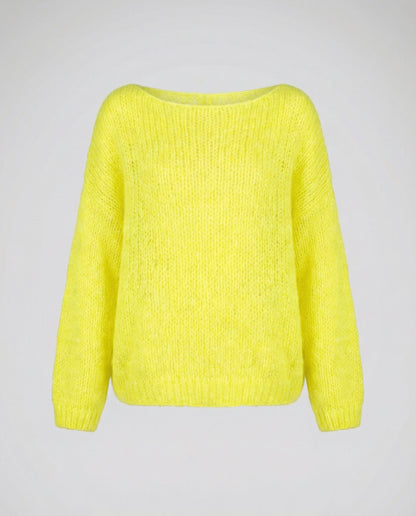 Damen Oversized Pullover U-Ausschnitt