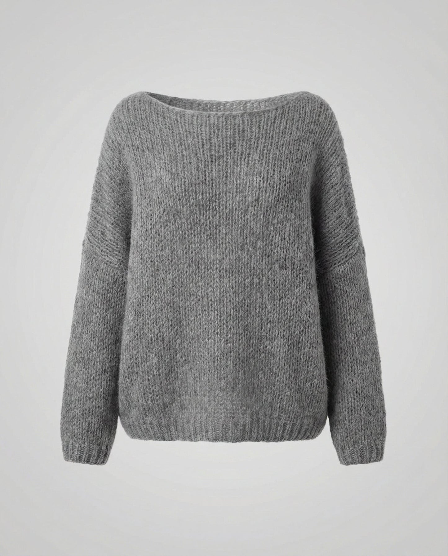 Damen Oversized Pullover U-Ausschnitt