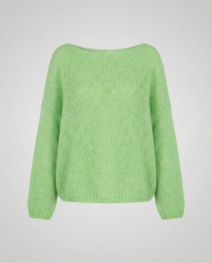 Damen Oversized Pullover U-Ausschnitt
