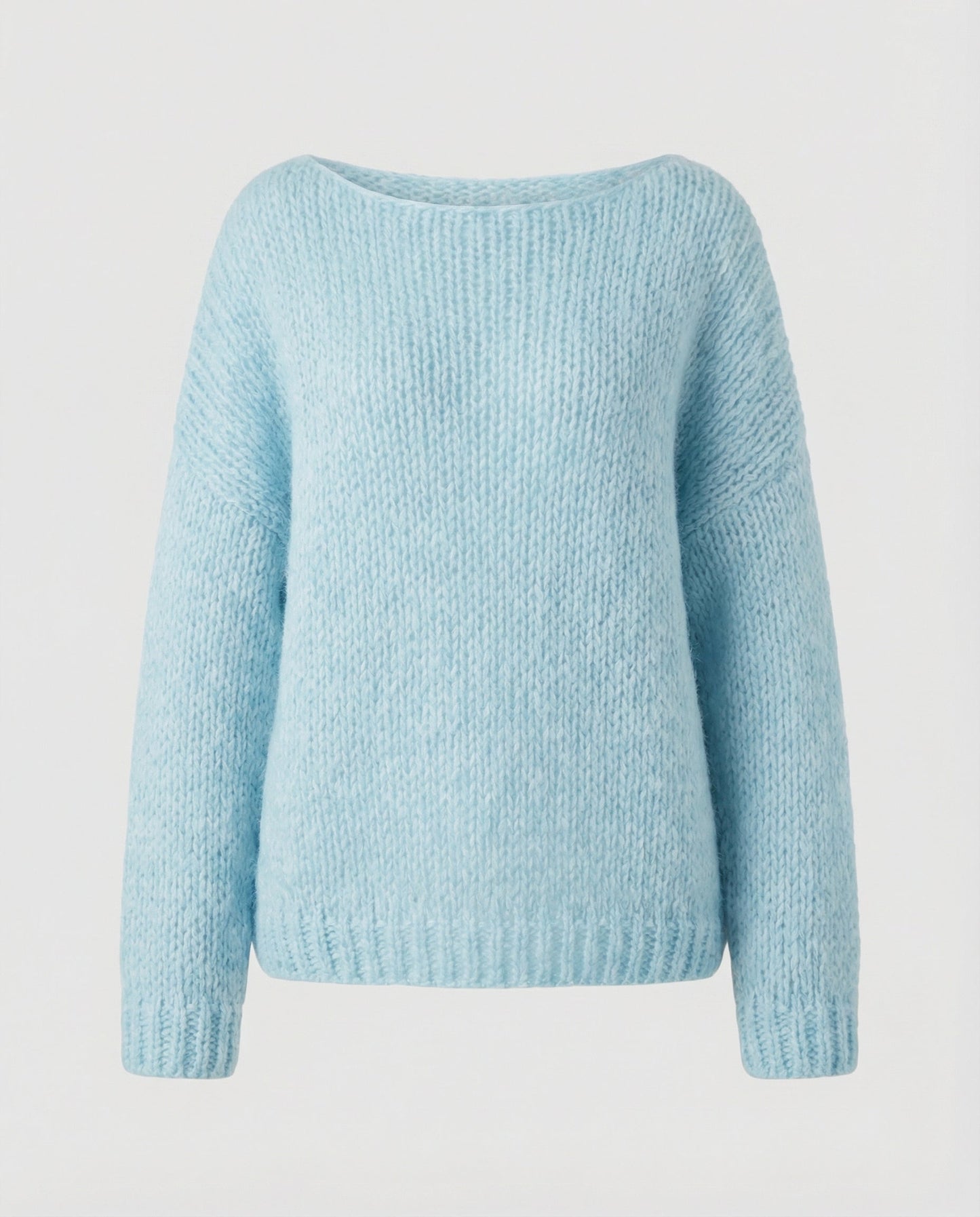 Damen Oversized Pullover U-Ausschnitt