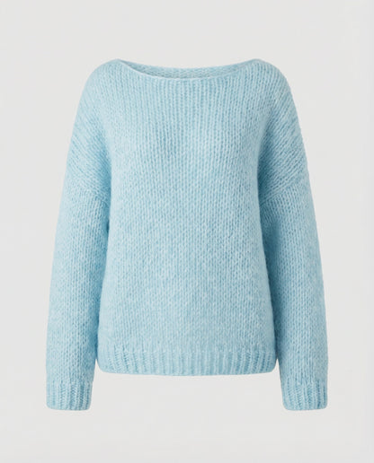 Damen Oversized Pullover U-Ausschnitt