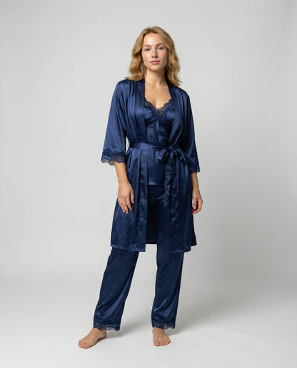 Damen Seiden Pyjama Set Qualität - Norvielle