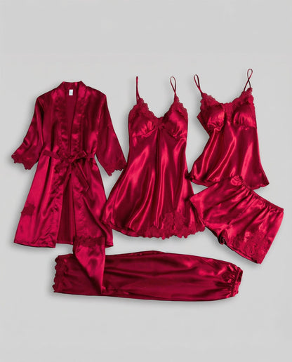 Damen Seiden Pyjama Set Qualität