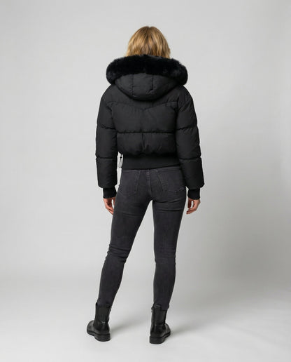 Damen Cropped Daunenjacke Warm