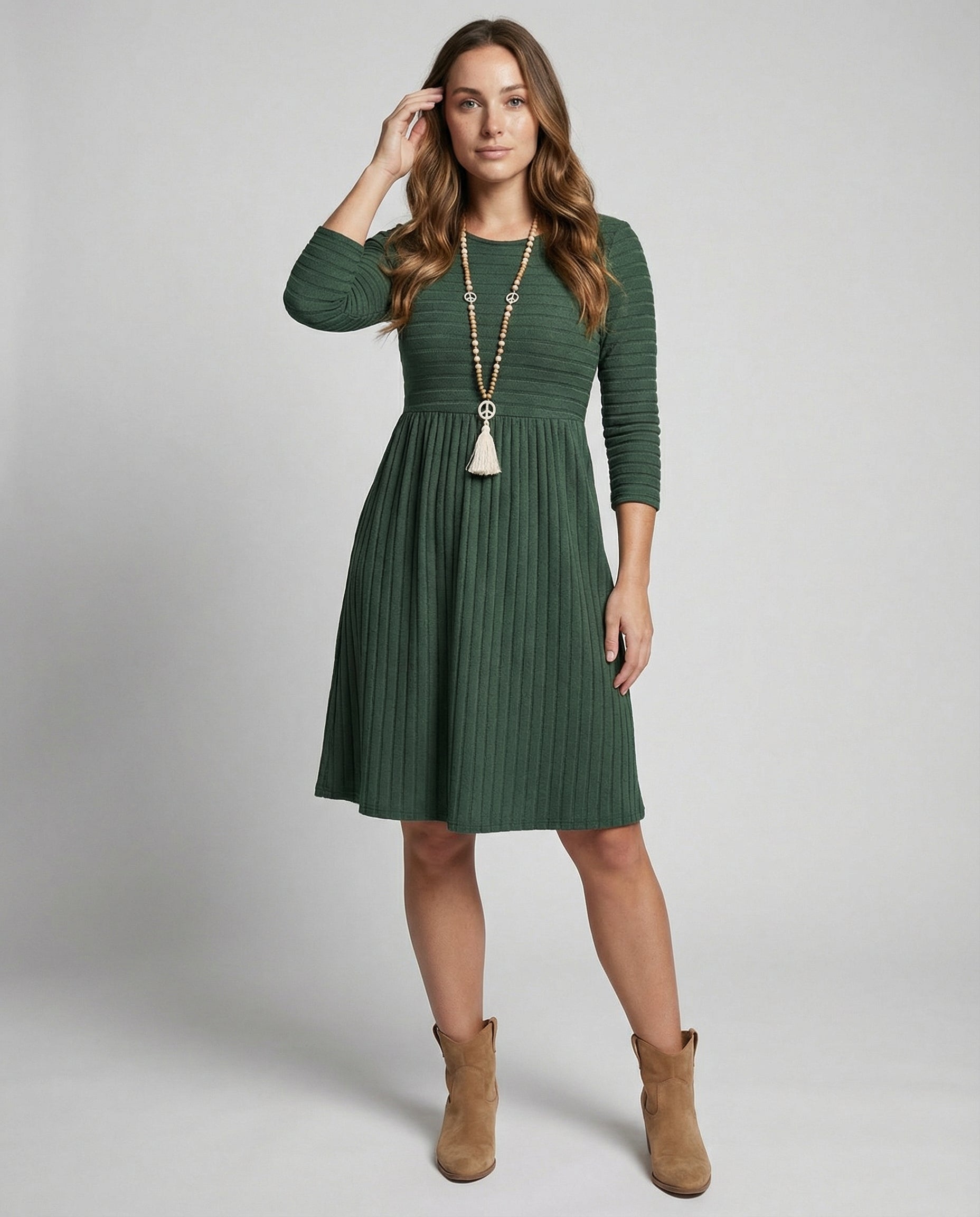 Damen Strickkleid Langärmlig - Norvielle