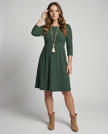 Damen Strickkleid Langärmlig - Norvielle