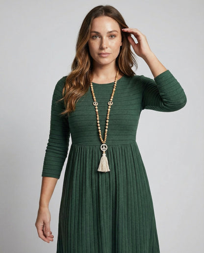 Damen Strickkleid Langärmlig