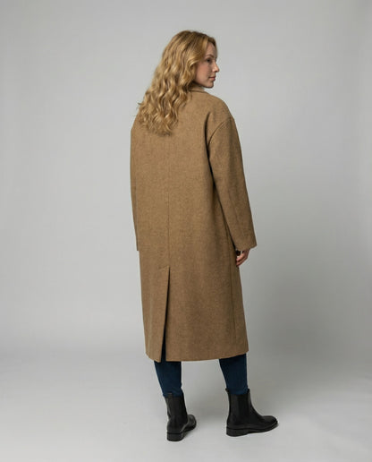 Damen Wollmantel Oversized Elegantes Design