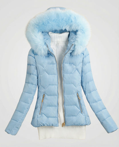 Damen Winterjacke Kunstfell