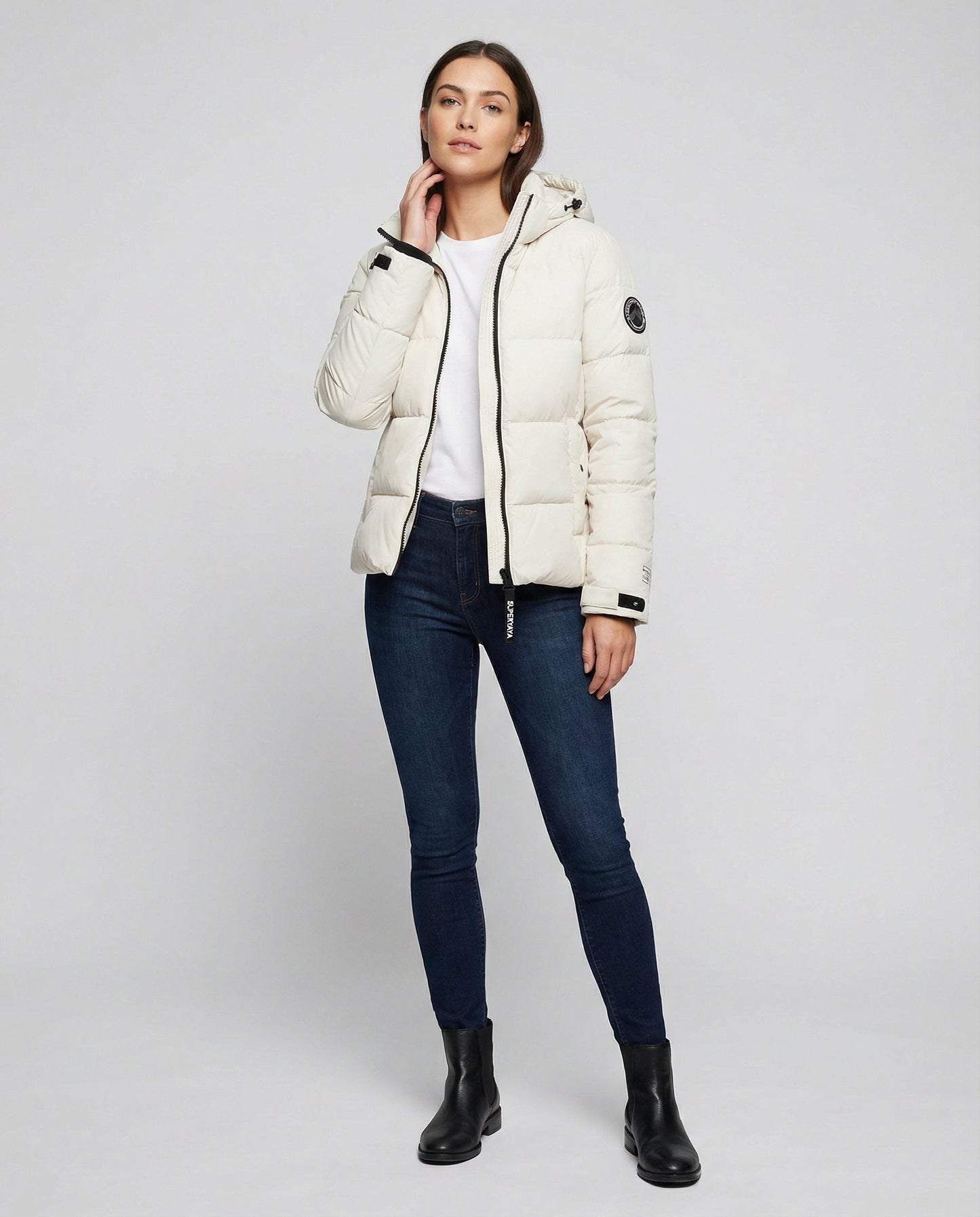 Damen Federdaunen Parka