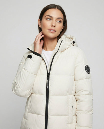 Damen Federdaunen Parka Schwarz - Norvielle