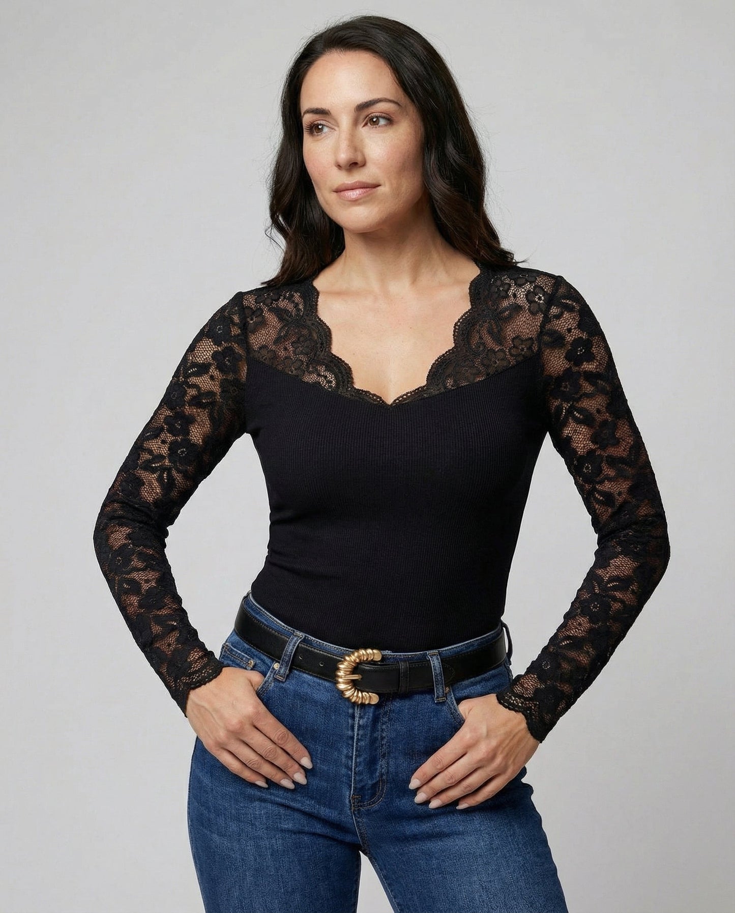 Damen Spitzen-Bodysuit Elegant - Norvielle