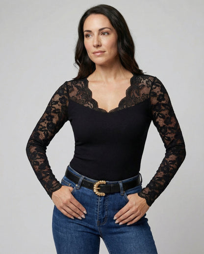 Damen Spitzen-Bodysuit Elegant - Norvielle