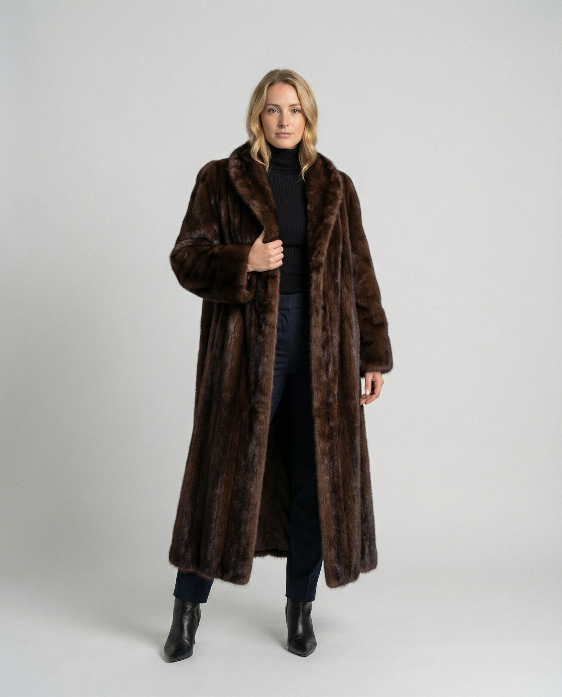 Damen Kunstpelzmantel Elegantes Wintermodell - Norvielle