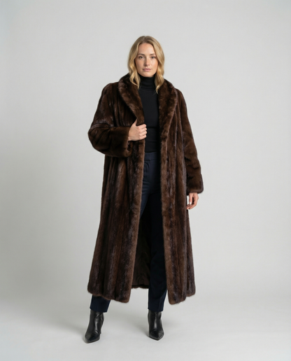 Damen Kunstpelzmantel Elegantes Wintermodell - Norvielle
