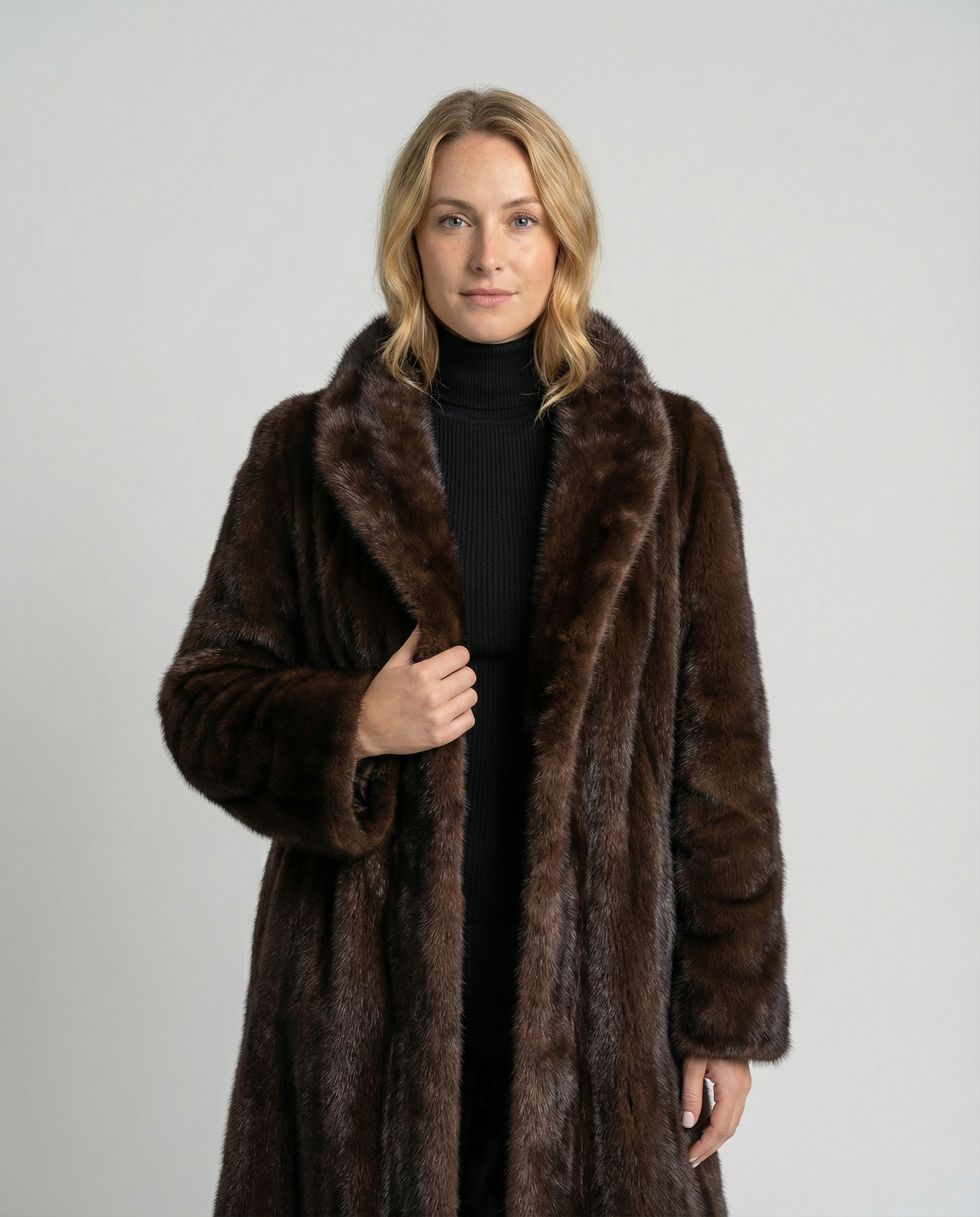 Damen Kunstpelzmantel Elegantes Wintermodell