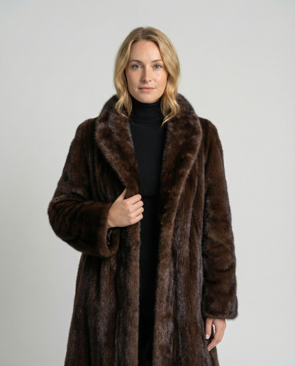 Damen Kunstpelzmantel Elegantes Wintermodell