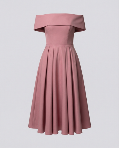 Damen Satin Partykleid Trägerlos