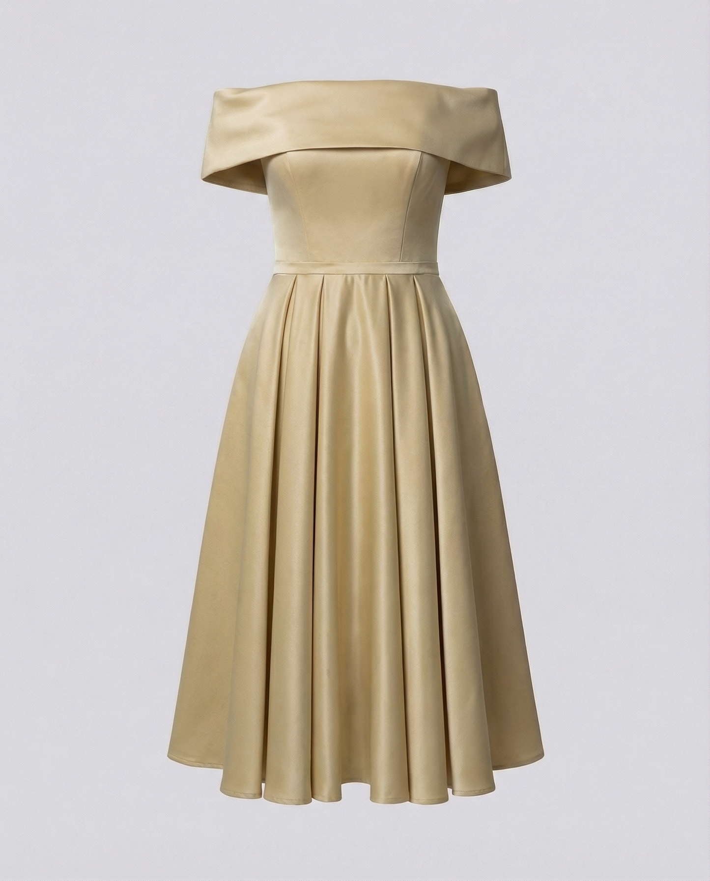 Damen Satin Partykleid Trägerlos