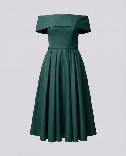 Norvielle Damen Trägerloses Satin-Kleid Party