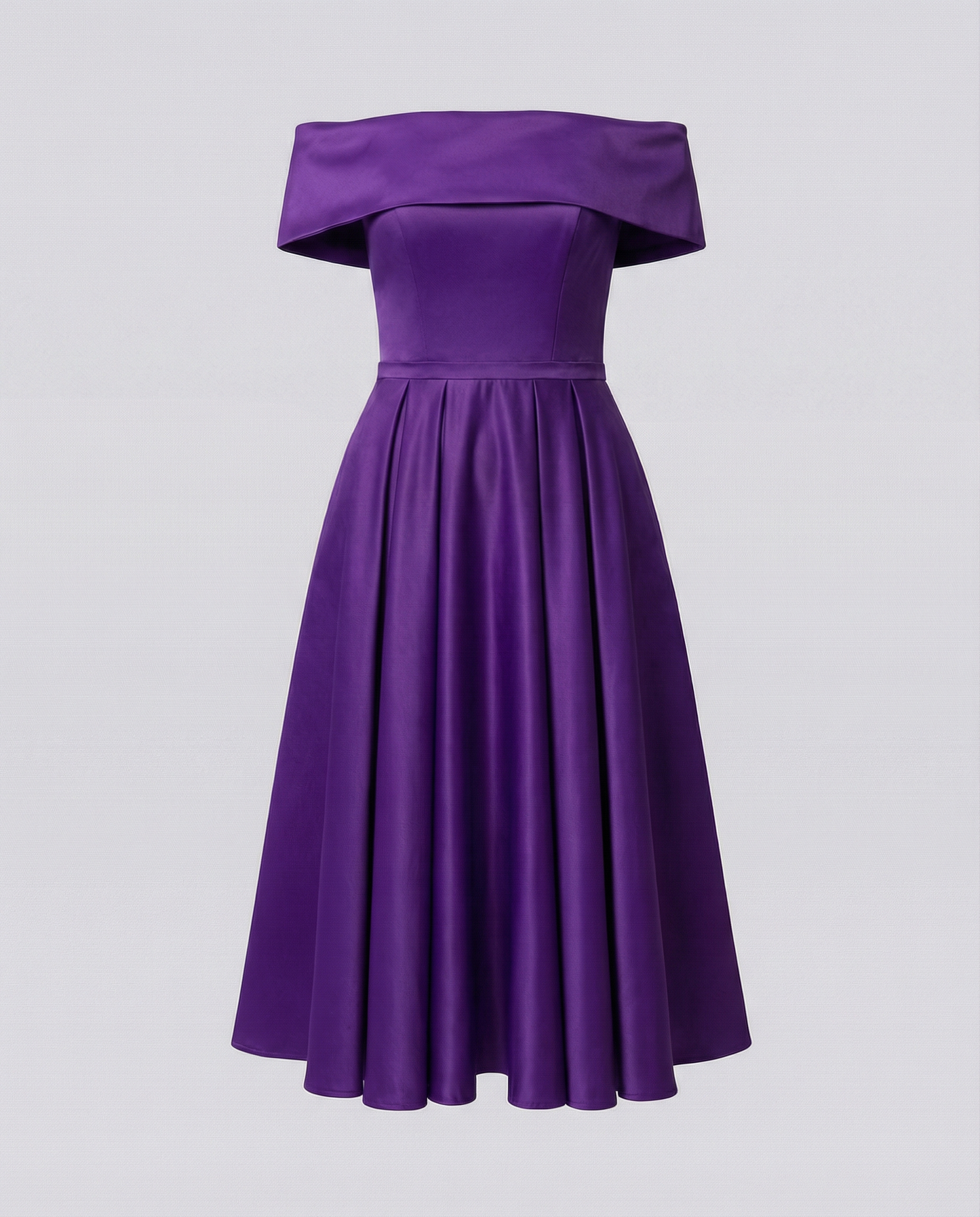 Damen Satin Partykleid Trägerlos