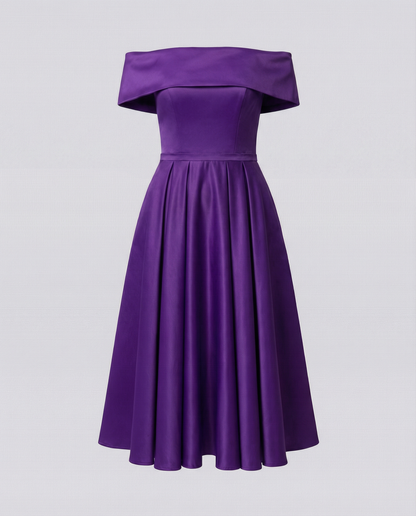 Norvielle Damen Trägerloses Satin-Kleid Party