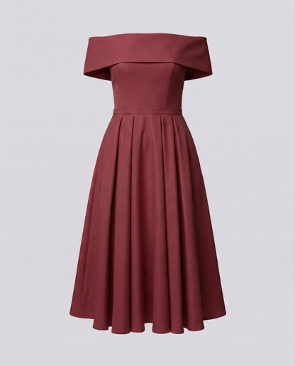 Damen Satin Partykleid Trägerlos