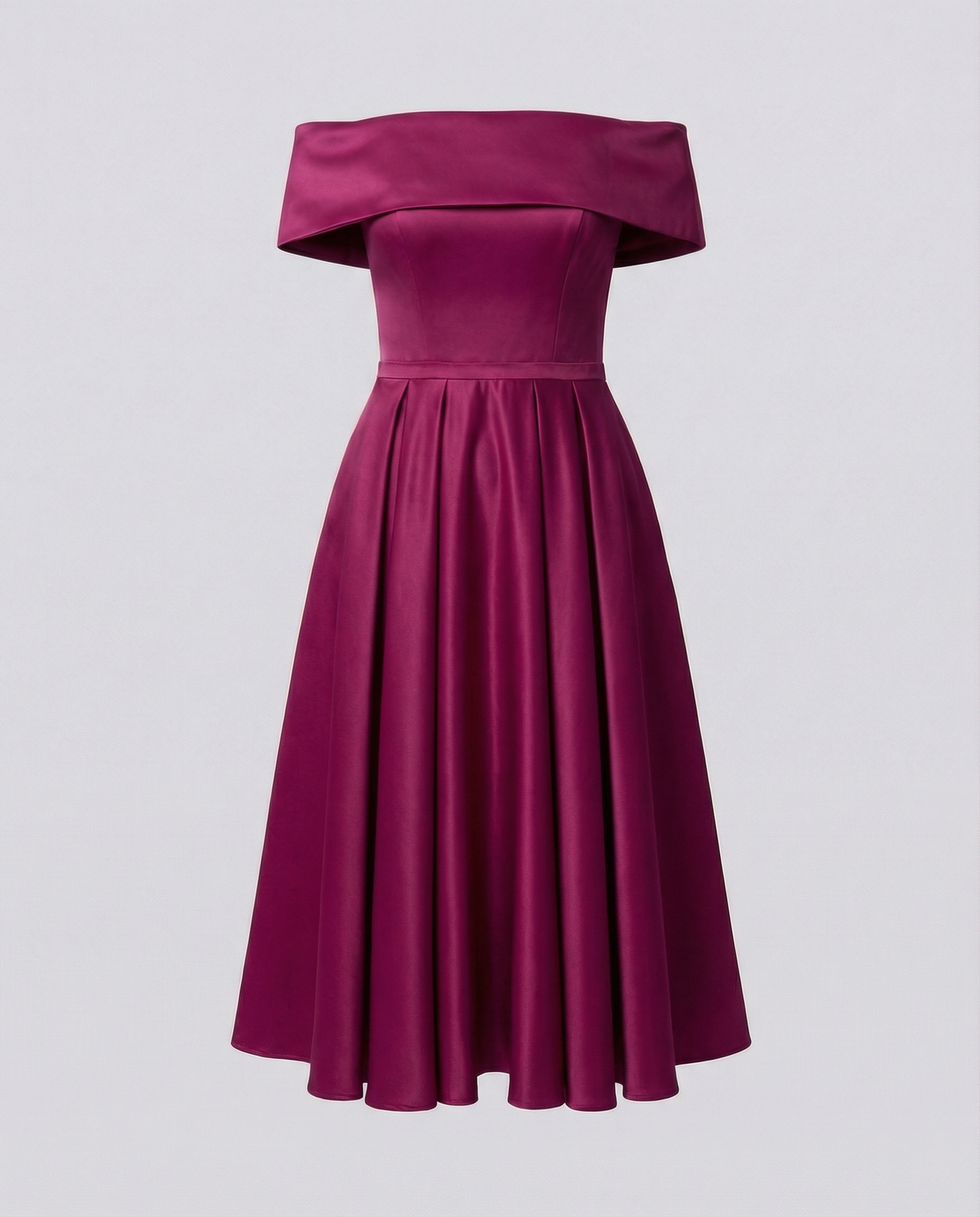 Damen Satin Partykleid Trägerlos
