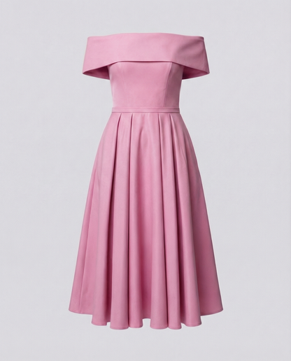 Norvielle Damen Trägerloses Satin-Kleid Party