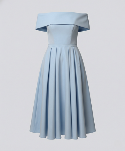 Norvielle Damen Trägerloses Satin-Kleid Party