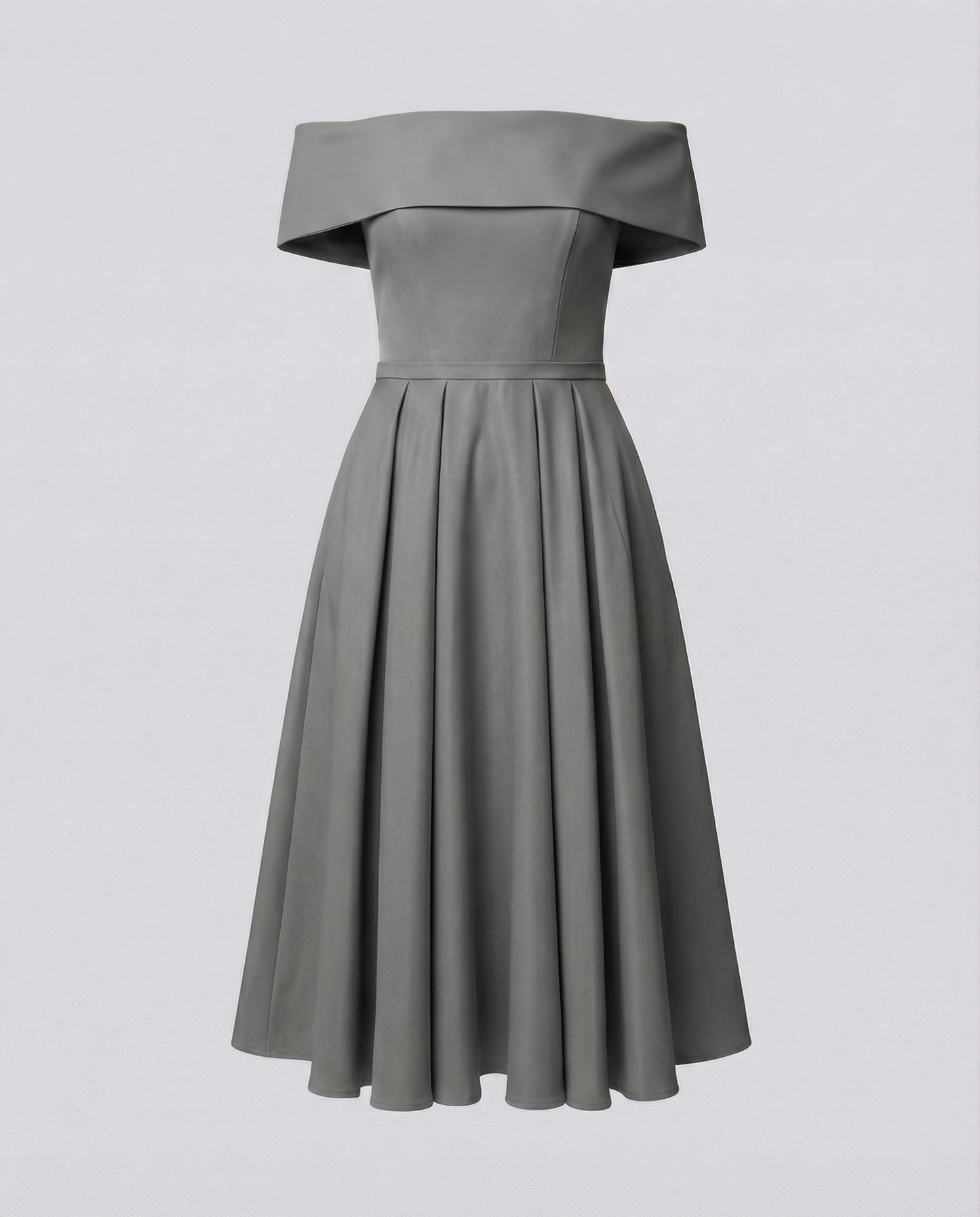 Damen Satin Partykleid Trägerlos