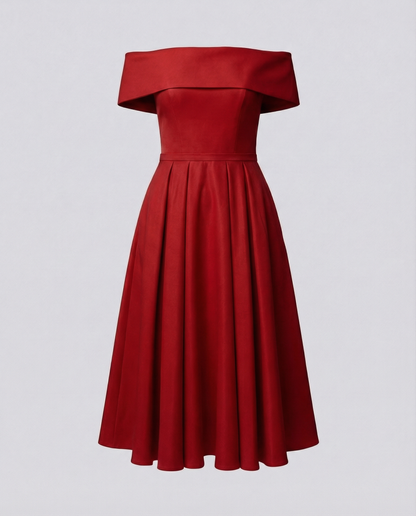 Norvielle Damen Trägerloses Satin-Kleid Party
