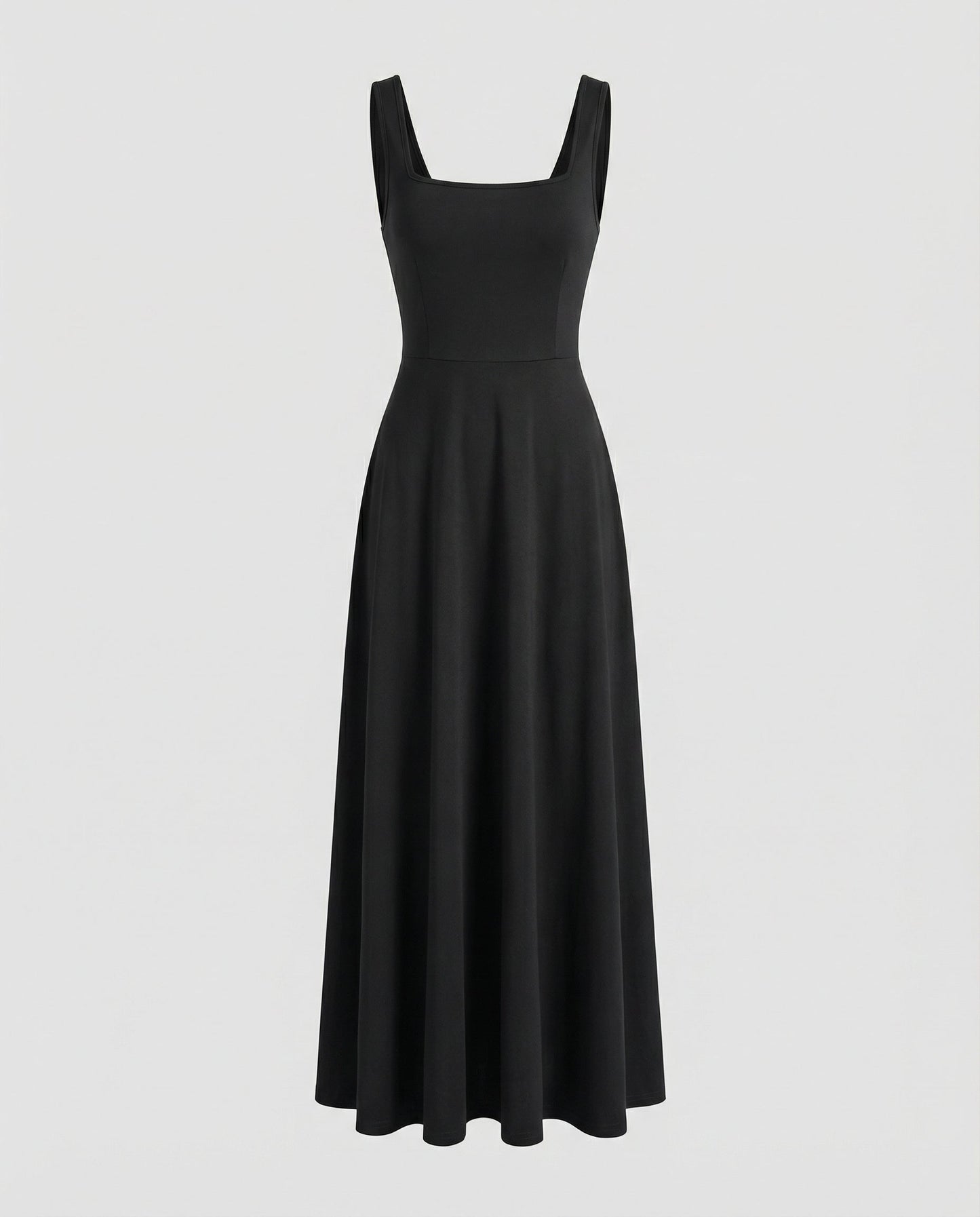 Damen Maxikleid Weich Quadratisch