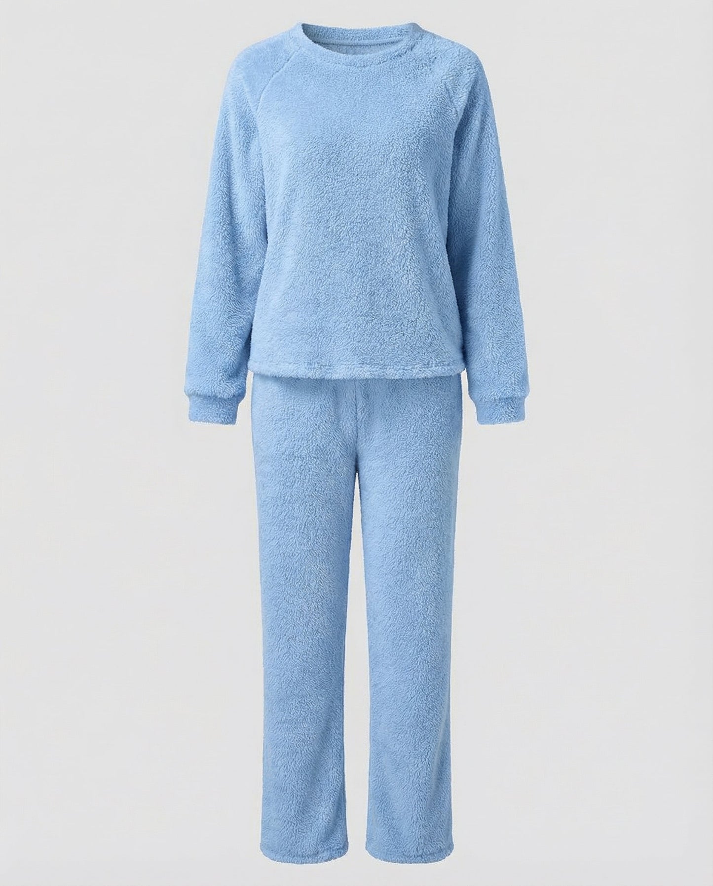 Fleece Pyjama Damen Kuschelig Weich Grau