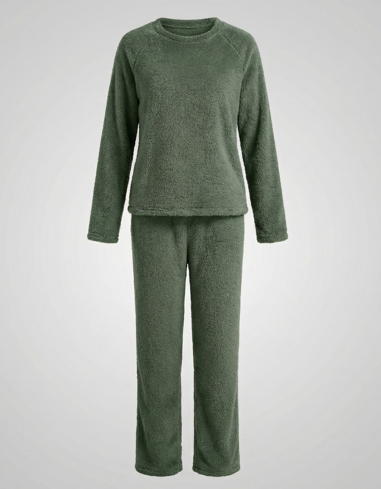 Fleece Pyjama Damen Kuschelig Weich Grau