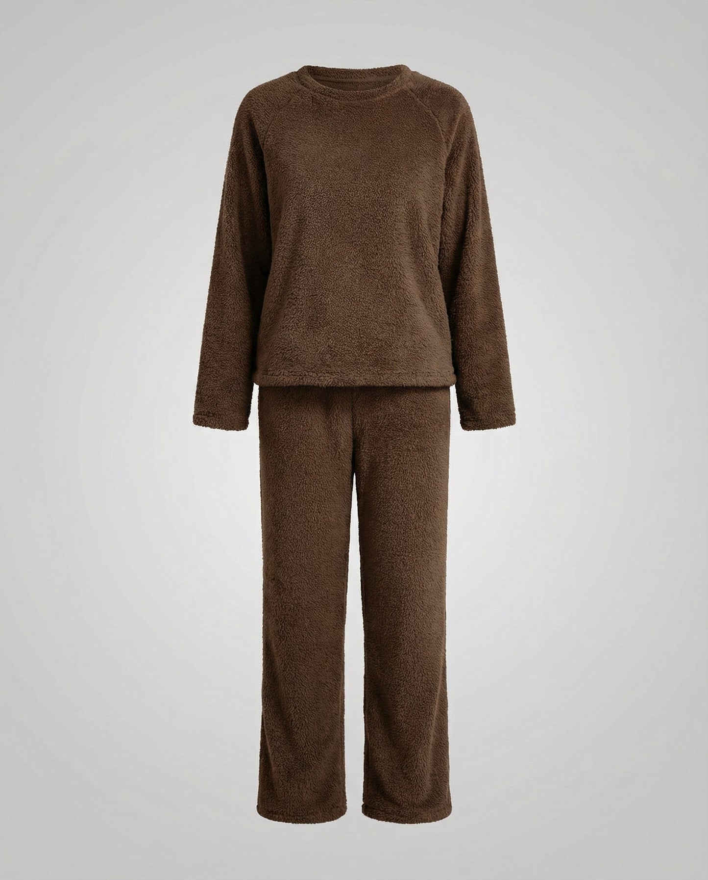 Fleece Pyjama Damen Kuschelig Weich Grau