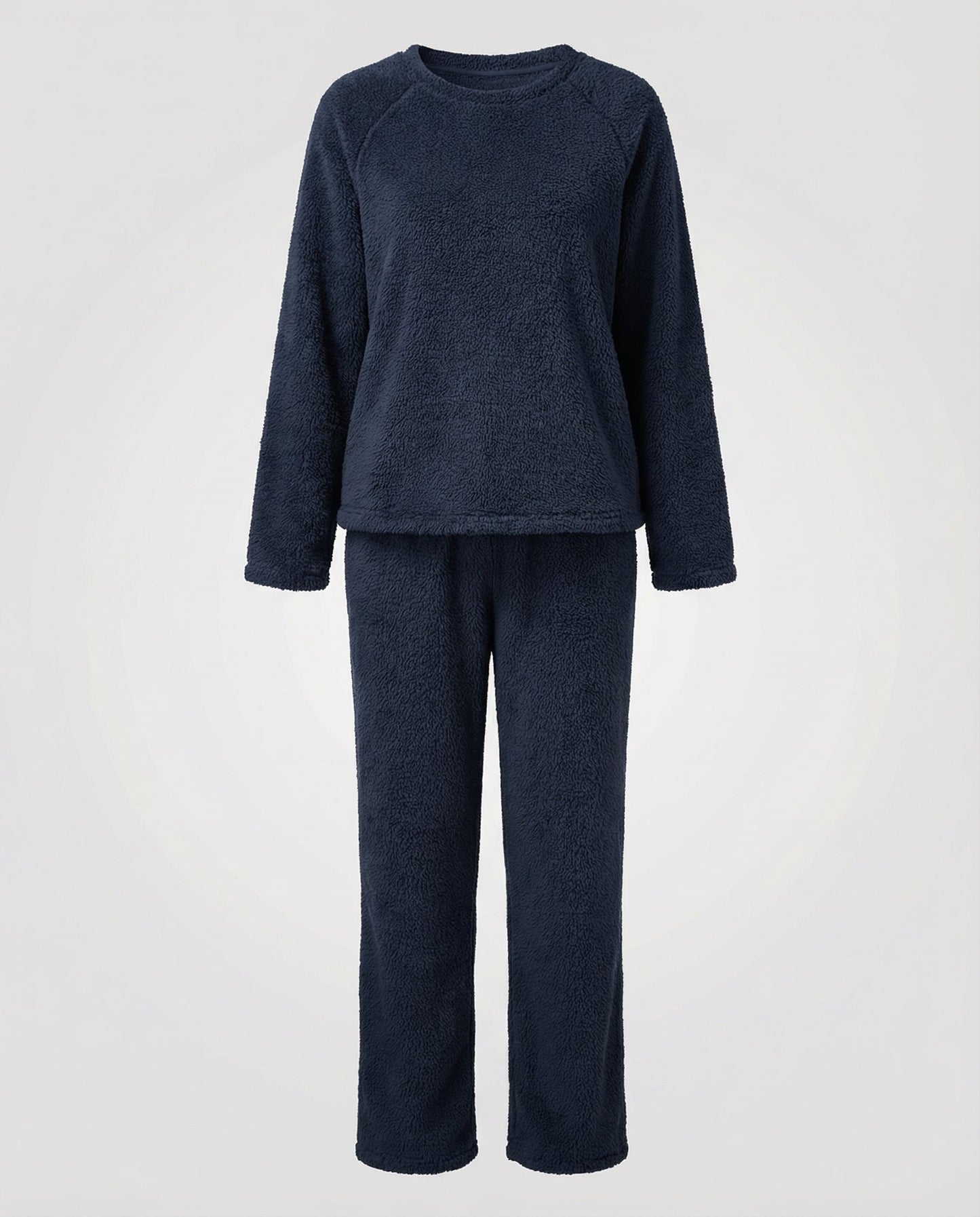 Fleece Pyjama Damen Kuschelig Weich Grau