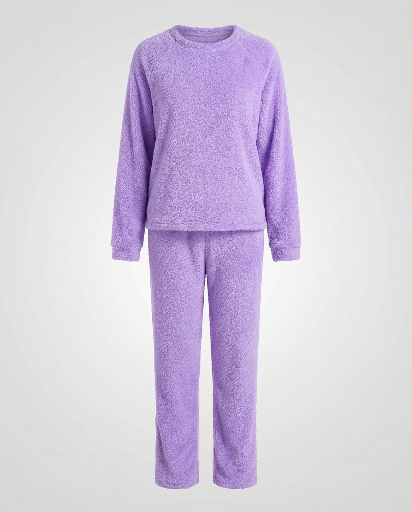 Fleece Pyjama Damen Kuschelig Weich Grau