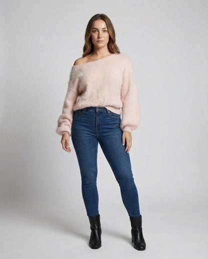 Damen Oversized Pullover Mohair