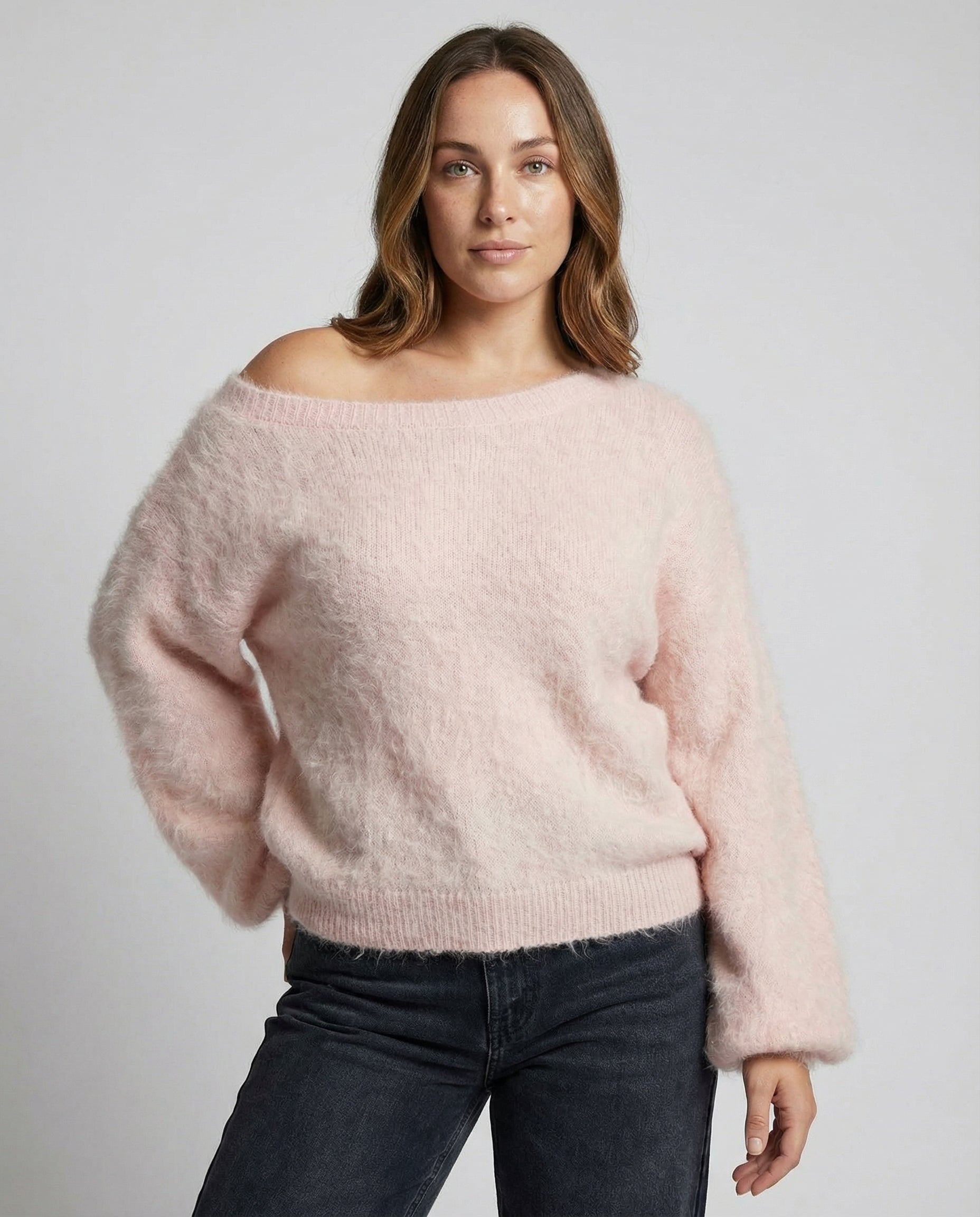 Damen Oversized Pullover Mohair - Norvielle