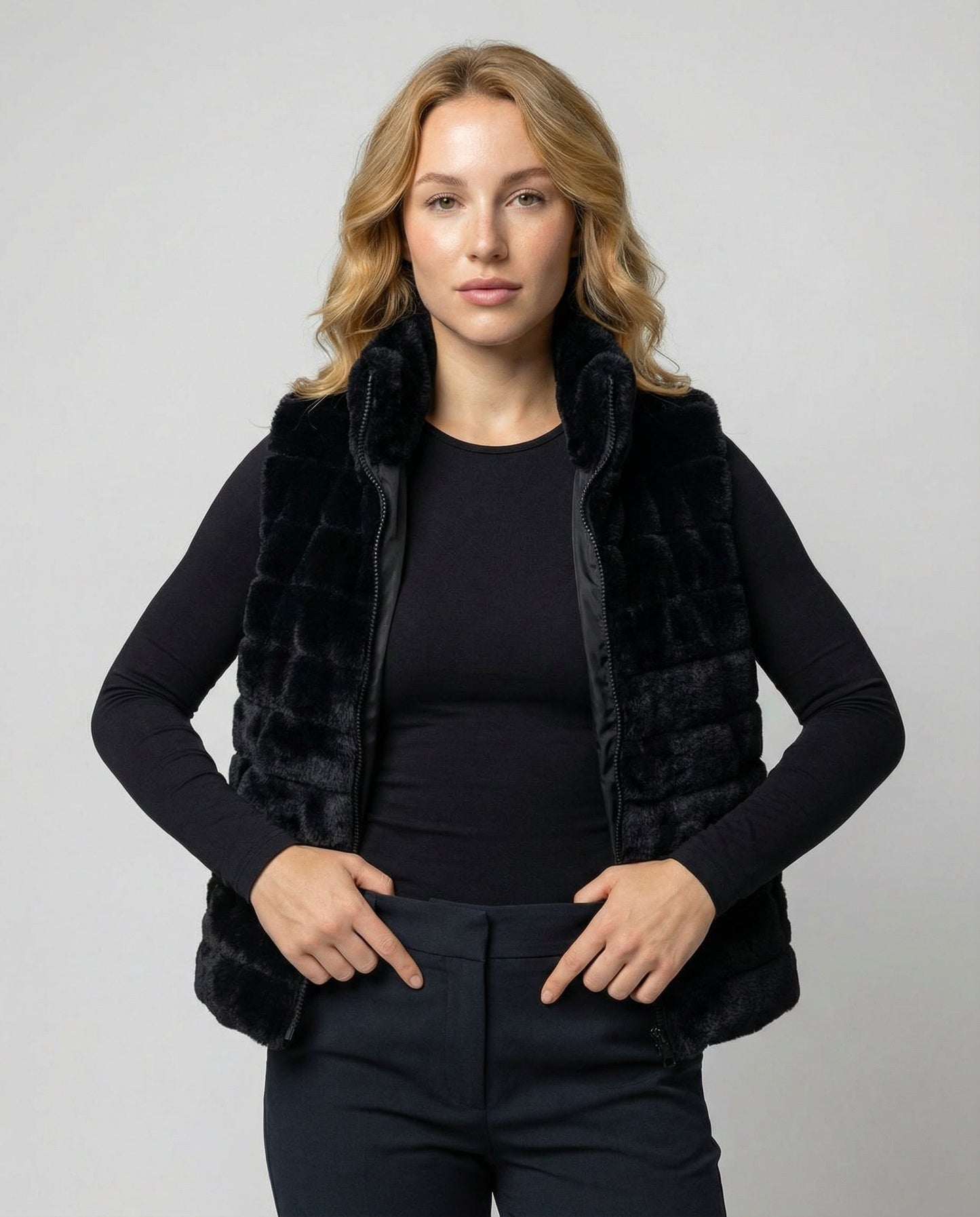 Damen Steppweste Kunstfell - Norvielle