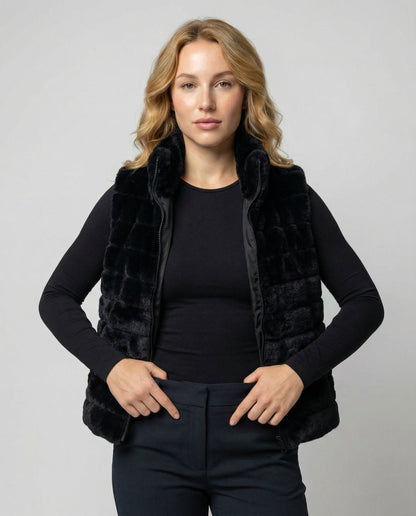 Damen Steppweste Kunstfell - Norvielle