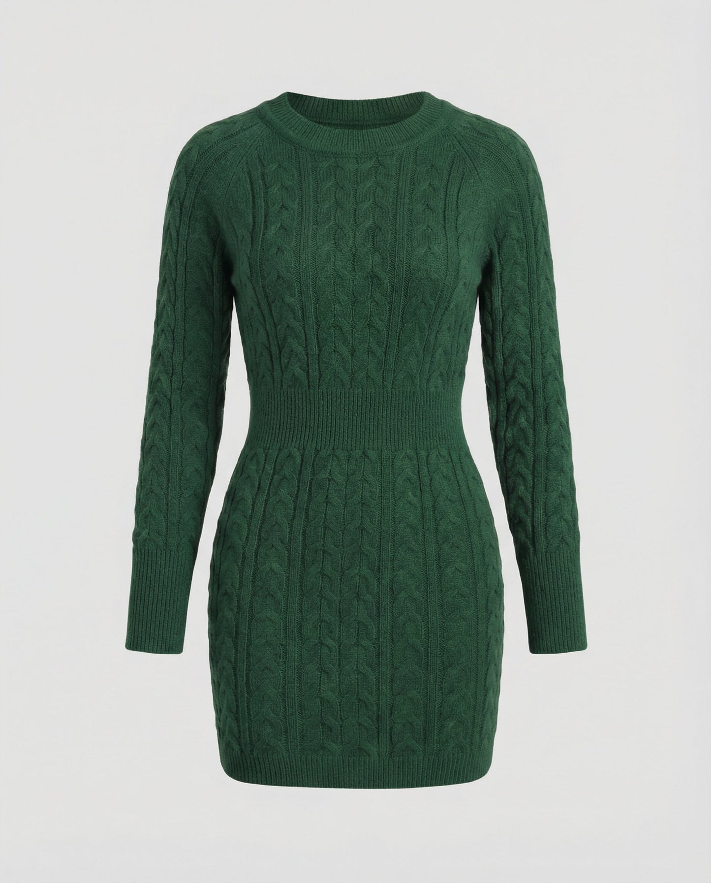Damen Strickkleid mit Zopfmuster