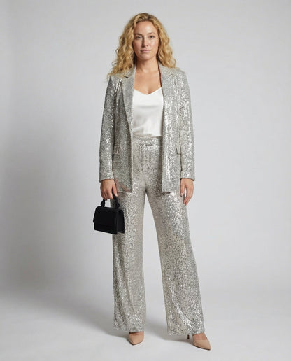 Damen Blazeranzug Glitzernd Elegant - Norvielle