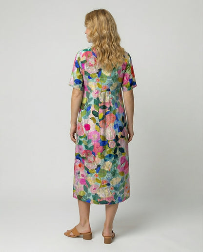 Damen Sommerkleid Leichtes Blumenmuster