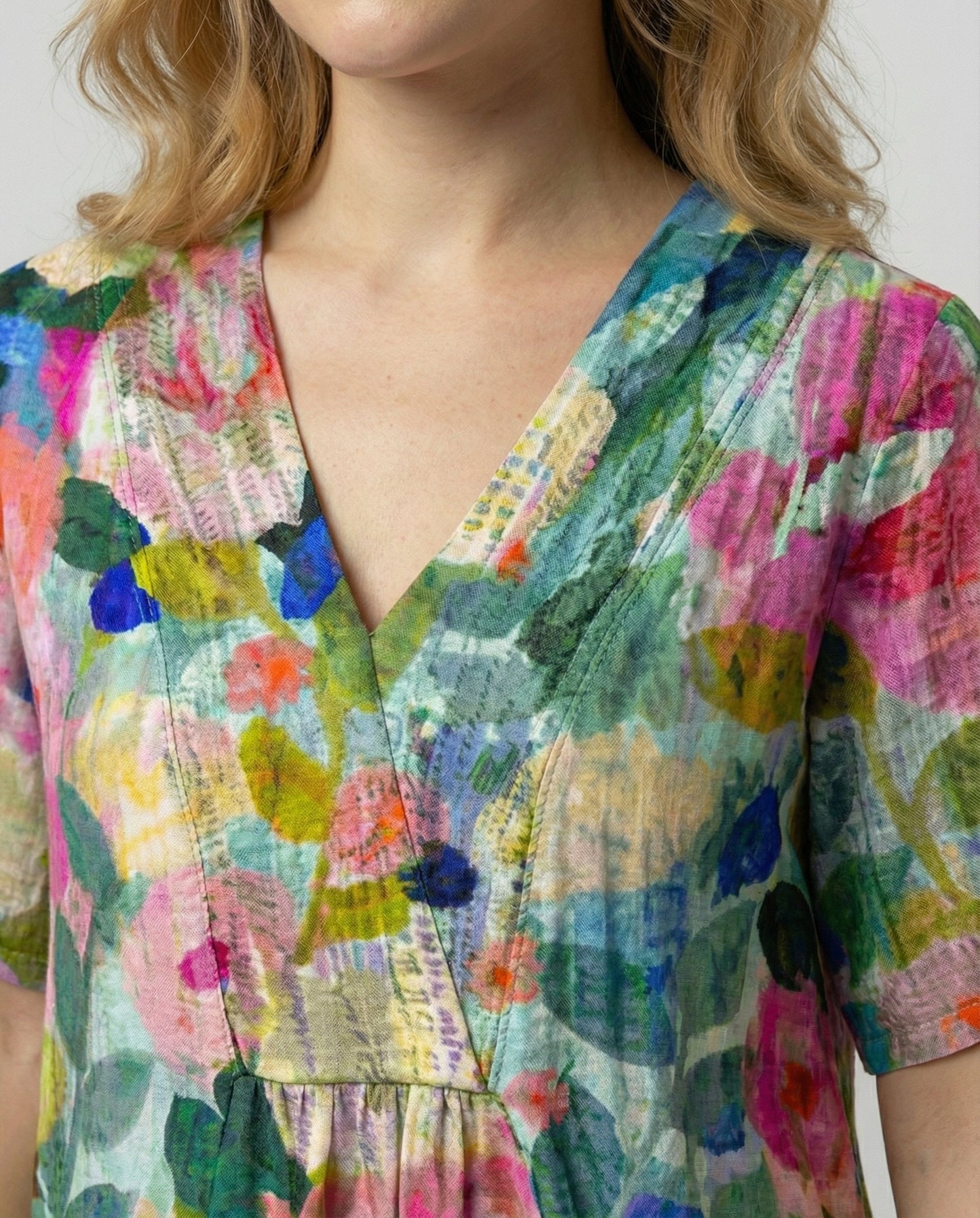 Damen Sommerkleid Leichtes Blumenmuster
